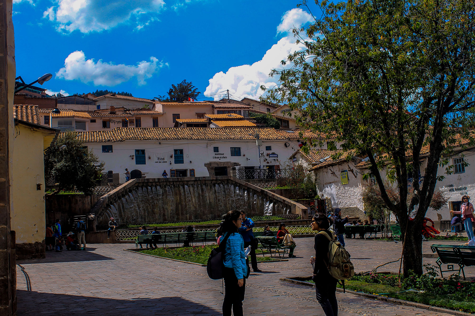 San Blas neighborhood in Cusco with narrow streets and colonial architecture.