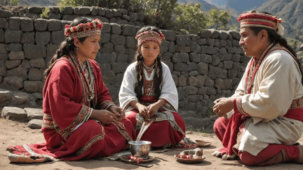 Traditional andean ceremony